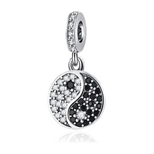 Fubena Ying Yang Sallantılı Charm Gümüş