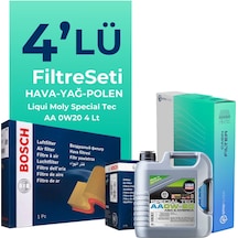 Bosch Kia Stonic 1.4 Benzin Filtre Bakım Seti Liqui Moly Motor Yağlı (2017-2024) 4 Lü -