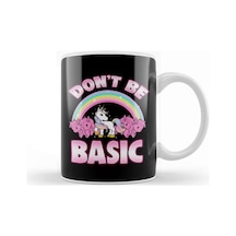 Cute & Funny Don't Be Basic Unicorn Rainbow Kupa Bardak Porselen Karışık