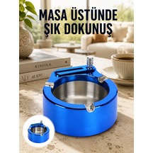 Masa Üstü Çakmaklı Küllük Paslanmaz Metal Gövde Yeni Nesil - Lisinya