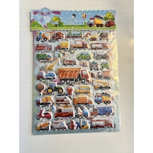 Kabartma Taşıtlar Sticker Etkinlik Oyunu 2 Kartela Birden Model20