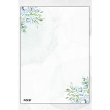 A5 Çiçek Bloknot Çizgisiz Defter - 50 Yaprak - Memopad - Notepad - Not Defteri - Not Kağıdı - 2890 Çok Renkli