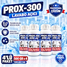 Prox -300 4'lü Dök-aç Lavabo-banyo-wc Gider Açıcı 500 Gr