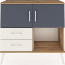 Arges Şifonyer 2 Raflı 2 Çekmeceli 2 Kapaklı 88x30x80 Çam-antrasit/aytaşı Antrasit/aytaşı