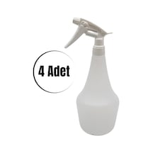Boş Sprey Şişesi 1lt -beyaz Kimyasala Dayanıklı Boş Fısfıs 4 Adet