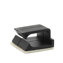 Wcl1005 Kablo Sabitleme Kelepçesi Klipsi Yapışkanlı Duvar Kablo Tutucu 16 x 15 x 8 MM Siyah 10 Adet