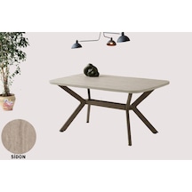 Anka Açılır Mdf Masa Tesla Metal Ayak Mutfak,salon,yemek Odası Masası 80x130 Cm Krem