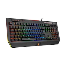 Rampage KB-R105 EXHERO Usb Kablolu RGB Ledli Outemu Blue Switch 5 Makro Tuşlu Gaming Q Klavye
