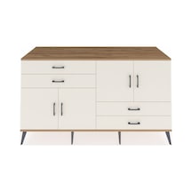Kronos Konsol 3 Raflı 4 Çekmeceli 4 Kapaklı 176x59x99 Çam-aytaşı Çam-aytaşı