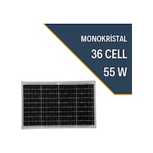 Lexron 55w Monokristal Güneş Paneli