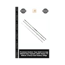 Premium Karbon Yapı Sahil Avcılığı Hibrid Uçlu Captain 1656 Debao Tt 450cm 3 Parça Surf Kamış 250gr Standart