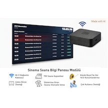 Sinema Seans Bilgi Panosu Modülü Wifi Bağlantılı, Uzaktan Yönetilebilir, 750 Seans Kapasiteli