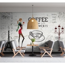Kahve - Coffee Salonları İçin Özel Tasarım Duvar Kağıdı