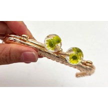 Angel Çanta Aksesuar 10.5 Cm Cüzdan Klipsi Neon Yeşili Çiçekli Diğer