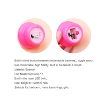 Sarı Gece Lambası Fantastik Sevimli Vinil Mantar Masa Dekoru İçin Led Işık Sarı