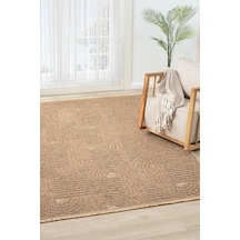 Mariesse Home Lara İskandinav Dokuma Bukleli Modern Salon Halısı Mutfak Halısı Koridor Halısı Yolluk 623-kahve