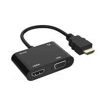 4in1 Hdmı To Vga Adaptör Type C Aux Çevirivi Adaptör - Fc504