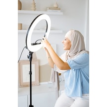Megalux 18 Inç Ring Light Youtuber Makyaj Güzellik 5500k 48w Kuaför Kit Çantalı Ve Kumandalı