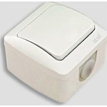 6 Adet Alsu Anahtar Priz Sıva Üstü Beyaz