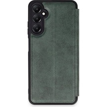 Samsung Galaxy Uyumlu, A15 4g Kılıf Flip Cover - Koyu Yeşil