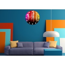 Ti-play Boyutsallık 30x30cm Akrilik Dekoratif Modern Duvar Saati ÇOk Renkli