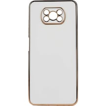 Mobilteam Poco X3 Kılıf Bark Kapak - Beyaz Beyaz