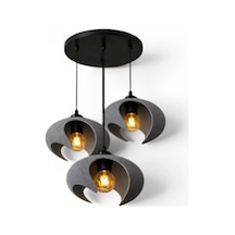 Beton Dokulu İskandi Nav Premi Um Salon Oturma Avize Salon Ve Oturma Odası Aydınlatması 25 X 20 Cm Gri