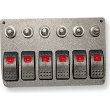 Otomatik Sigortalı 6'lı Karlıng Switch Panel Işıklı İzoleli