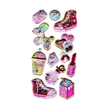 Sticker Kabartmalı Stiker Defter, Planlayıcı Etiket Pullu-802 - 17x9 Cm -ayakkabı Parfüm