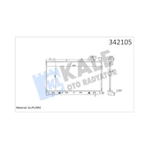 Kale 342105 Motor Su Radyatörü - Subaru Forester 2002-2008 2.5 Rx Nato Otomatik Şanz. 45111sa030 - 45111sa031 - 45119sa040 - 45119sa050 - X4511sa031