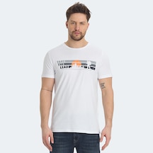 Slazenger RASA IN Erkek Baskılı Beyaz Tişört
