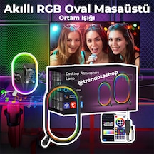 Akıllı Rgb Oval Masaüstü Ortam Işığı App Wifi Kontrollü Gece Lamb