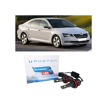 Skoda Superb 3 Led Xenon Sis Farı Ampulü H8 Ultimate 9500 Lumens Yeni Seri Beyaz 2015+