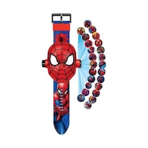 Spiderman Örümcek Adam Projeksiyonlu Saat 24 Farklı Karakteri Duvara Yansıtır