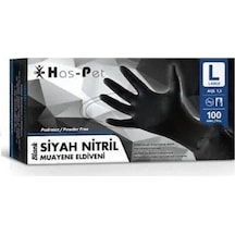 Siyah Nitril Eldiven 100'lü Paket Siyah Eldiven 1 Paket Siyah