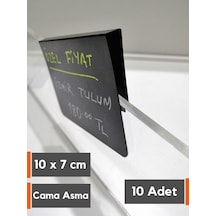 Pvc Siyah Etiket Cama Asılan Takma Geçme Karatahta Etiket 10x7 Cm