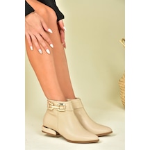 Fox Shoes Ten Alçak Topuklu Günlük Kadın Bot N820001609 Ten-Suni Deri