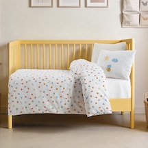 Baby Bee %100 Pamuk Ranforce Bebek Nevresim Takımı Beyaz 4 Parça