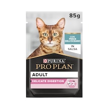 Purina Delicate Digestion Sos İçinde Okyanus Balıklı Yetişkin Kedi Maması 85gr Pouch X 26 Adet