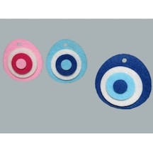 Keçeden Nazar Boncuğu Pembe P50 +3