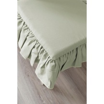 Fırfırlı Sıvı & Leke Itici Iskandinav Sandalye Minderi Su Yeşili Diğer