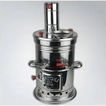 Krom Odunlu Kömürlü 3.5 L Semaver Inox