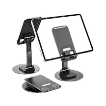 Vos Versa Telefon İle Tablet Standı Masaüstü Kaymaz Metal Kasalı 360 Derece Dönebilir Ve Katlanabilir Vk1013-316