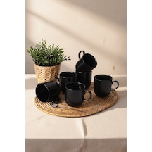 Keramika Mat Siyah Ekinoks Kupa 10 Cm 6 Adet 956