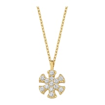 Altın Minimal Kar Tanesi Kolye Kly00200 Altınsepeti