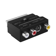 Svideo Scart Çevirici Scart Svideo Çevirici Çift Yönlü Scart Başlık S-video Scart Adaptör