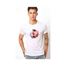 Attack On Titan Alice Madness Returns Baskılı Beyaz Erkek Tshirt