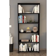 Moonlife 5 Raflı Kitaplık Siyah