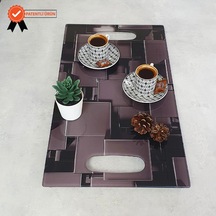 Decorita Cam Tepsi Siyah Küpler 29Cm X 52Cm