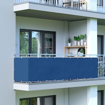8.5 Metre X 90 Cm Mavi Renk Polyester Balkon Demiri Brandası Su Geçirmez 1.sınıf 650g Çok Renkli